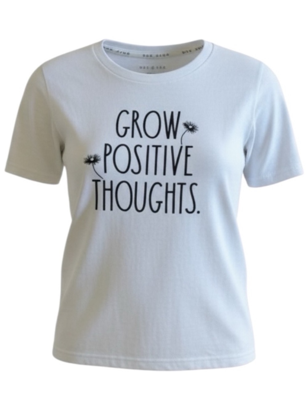 NWT Rae Dunn Grow Positive Thoughts Graphic Tee XL White Inspirational Shirt - Picture 2 of 11